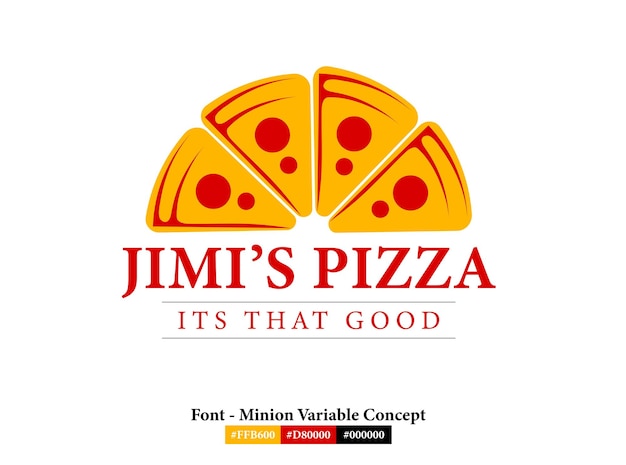 Vector ilustrador de diseños de plantillas de logotipos de pizza