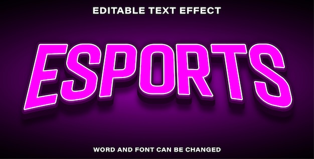 Ilustrador editable texto efecto esports