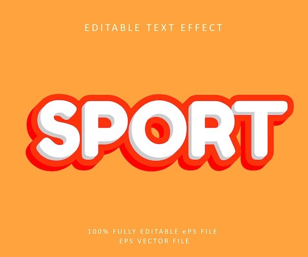 Ilustrador de efecto de texto editable de logotipo deportivo