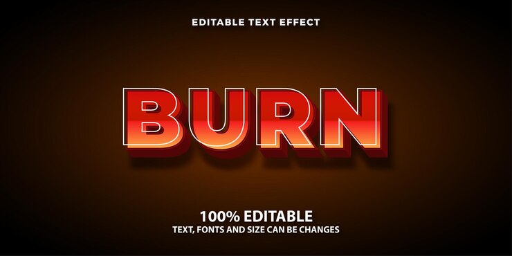 Ilustrador de efectos de texto 3D de brillo Efecto de texto editable
