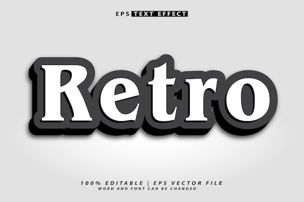 Vector ilustrador de efectos de texto diseño de fuentes vintage