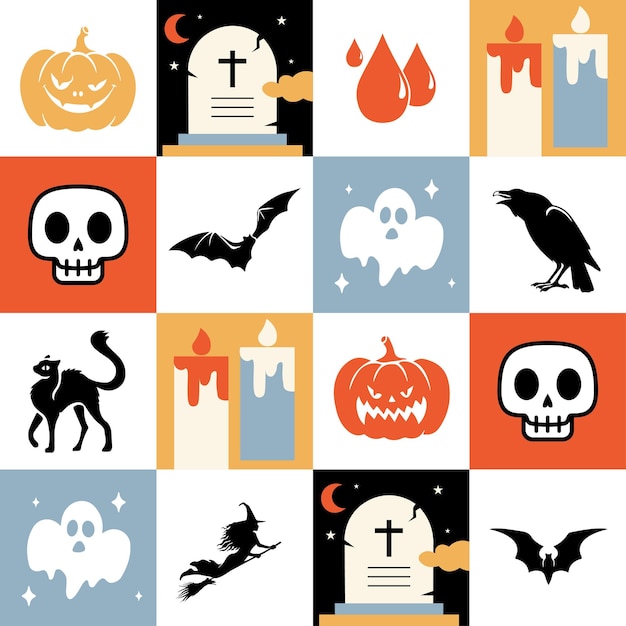 Ilustrador de icono plano feliz halloween