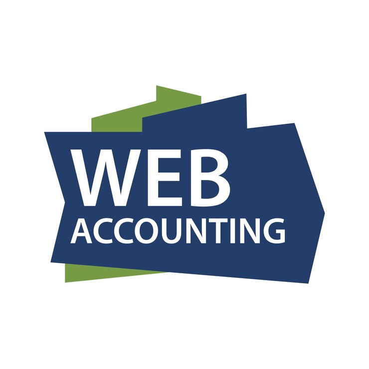 Vector un ilustrador de logotipo de contabilidad plana