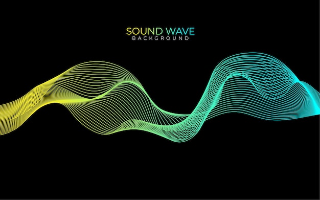 Ilustrador premium de fondo de onda de sonido