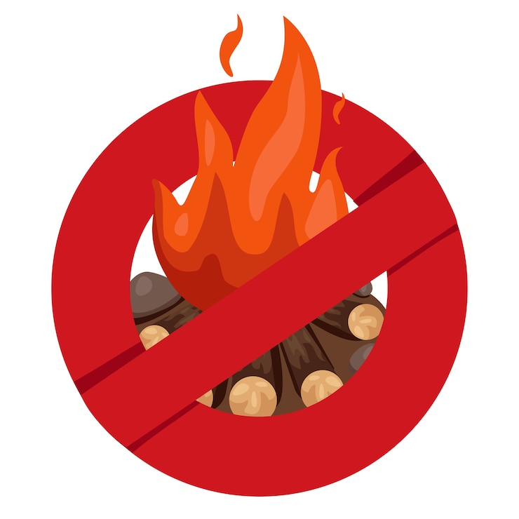 Vector ilustrador de la seguridad anti hoguera.