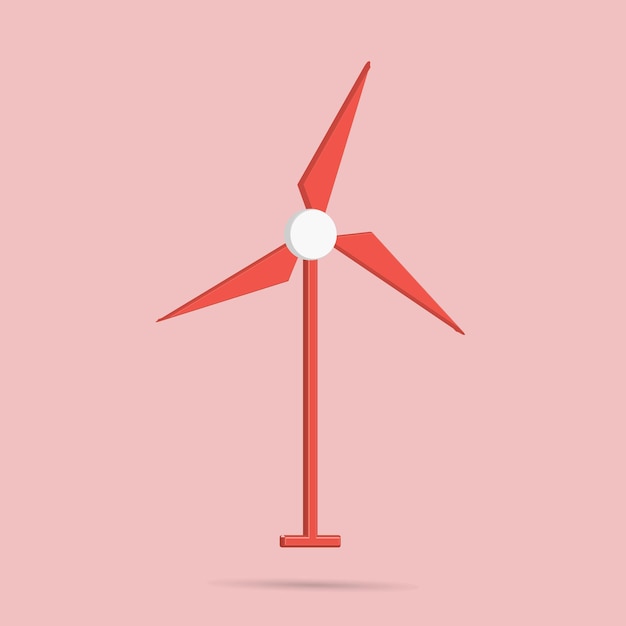 Ilustrador de vector de icono de molino de viento, energía renovable, mejor para su icono de propiedad
