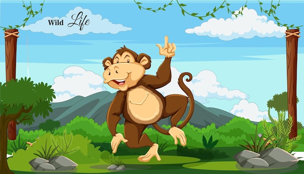 Ilustrador de vectores de animales del bosque