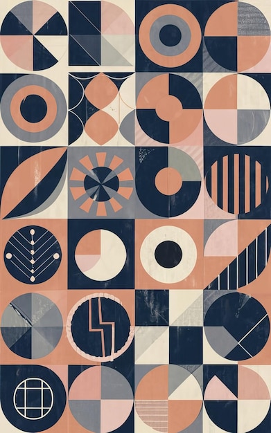 Ilustrador vectorial 2d colorido vintage sin costuras de alta resolución azulejos portugueses obras de arte abstractas