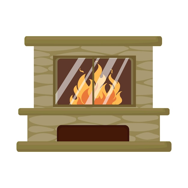 Ilustrador vectorial de chimenea