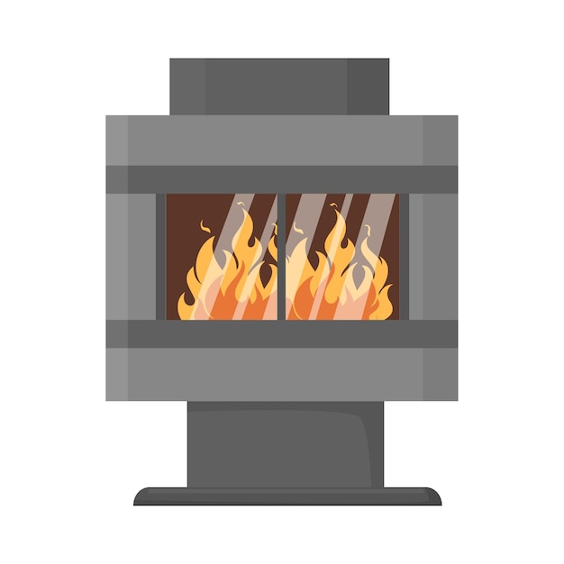 Ilustrador vectorial de chimenea