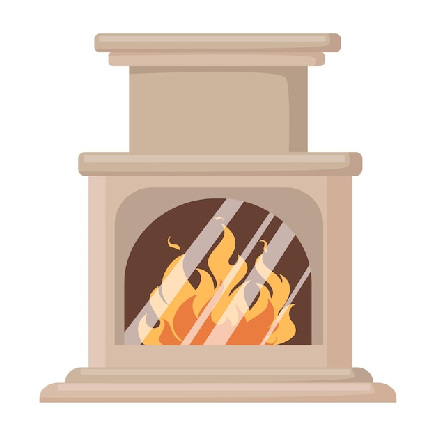 Ilustrador vectorial de chimenea