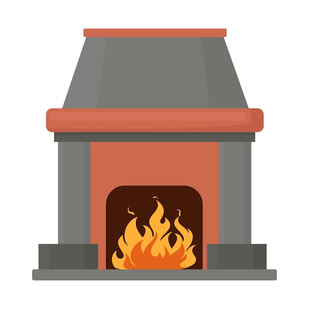 Ilustrador vectorial de chimenea