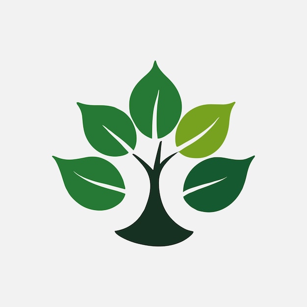 Ilustrador vectorial del logotipo del árbol