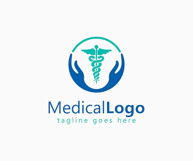 Vector ilustrador vectorial de plantilla de diseño de logotipo de atención médica y farmacia
