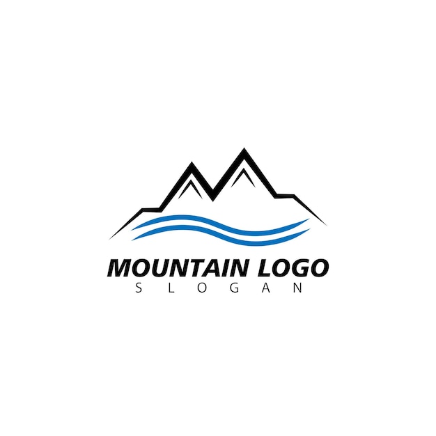 Ilustrador vectorial de plantilla de logotipo de montaña