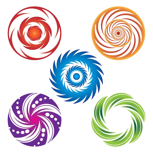 Ilustrador vectorial de símbolos de vórtice plantilla de diseño de logotipo de icono abstracto logotipo de vortex