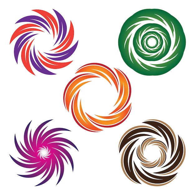 Ilustrador vectorial de símbolos de vórtice plantilla de diseño de logotipo de icono abstracto logotipo de vortex