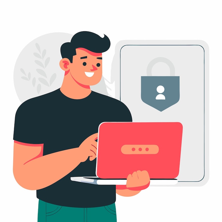 Vector ilustrando el concepto de restablecer su contraseña con facilidad