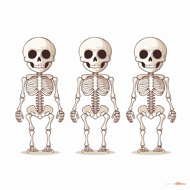 Vector ilustrando la esencia del otoño a través de esqueletos de halloween ai generation