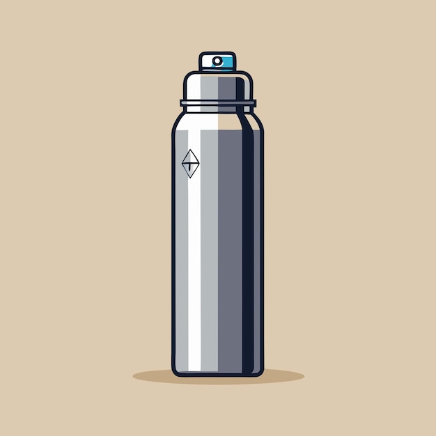 Ilustrar una botella de agua reutilizable hecha de acero inoxidable
