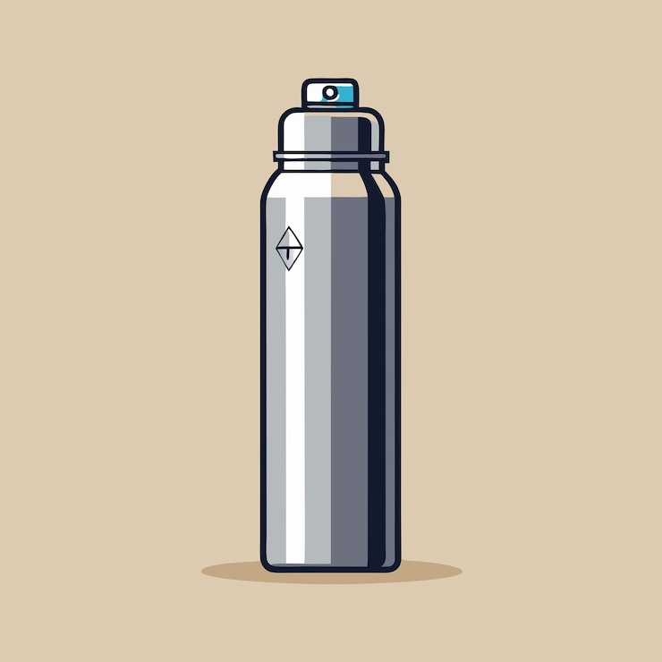 Vector ilustrar una botella de agua reutilizable hecha de acero inoxidable