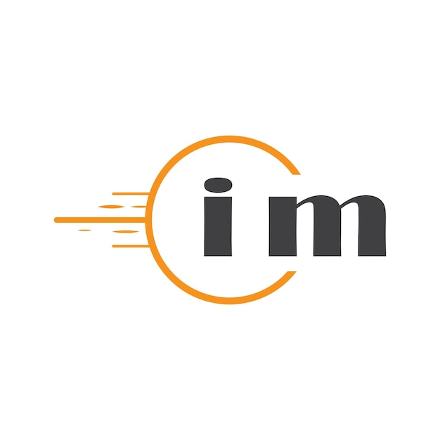 im logotipo inicial de monograma con diseño de estilo de círculo