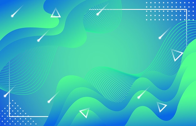 una imagen abstracta azul y verde con flechas que apuntan a la derecha