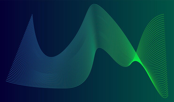 una imagen abstracta azul y verde de una onda que dice quot x quot
