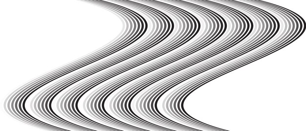 una imagen abstracta en blanco y negro de una imagen abstracto en negro y blanco de un patrón curvo