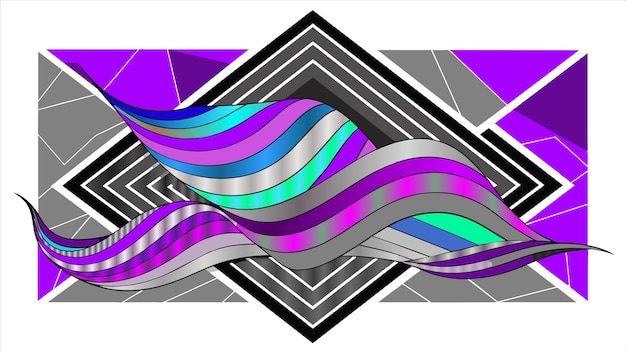 una imagen abstracta colorida de un arco iris con un patrón de una persona en el centro