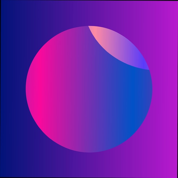 una imagen abstracta púrpura y rosa de un círculo con un fondo azul