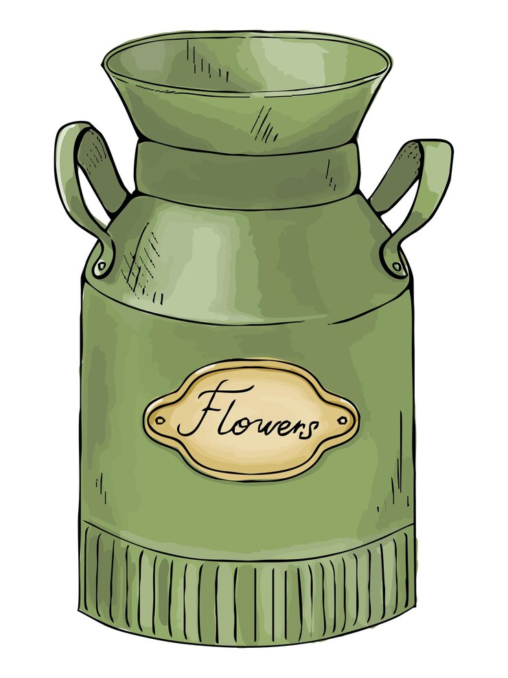 Vector imagen aislada de una lata de flores