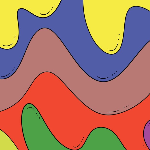 imagen de arte abstracto con la belleza de los movimientos de las olas como corrientes oceánicas de colores brillantes que dominan