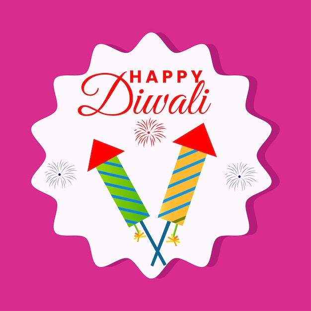 Imagen de arte vectorial de la etiqueta engomada feliz diwali