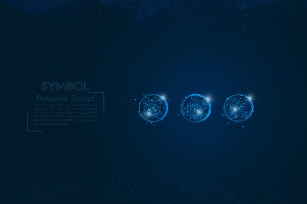 Imagen azul aislada abstracta de un signo de punto La ilustración poligonal parece estrellas en el cielo nocturno blask en spase o fragmentos de vidrio volador Diseño digital para sitio web web internet