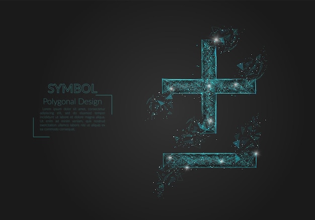 Imagen azul aislada abstracta de signos matemáticos La ilustración poligonal parece estrellas en el cielo nocturno negro en espacio o fragmentos de vidrio voladores Diseño digital para sitios web internet