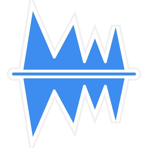 una imagen azul y blanca de dos flechas con el mismo diseño que la parte superior