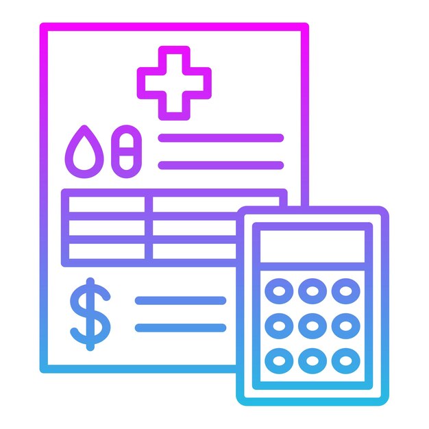 una imagen azul y rosa de una ficha médica con la palabra médica en ella