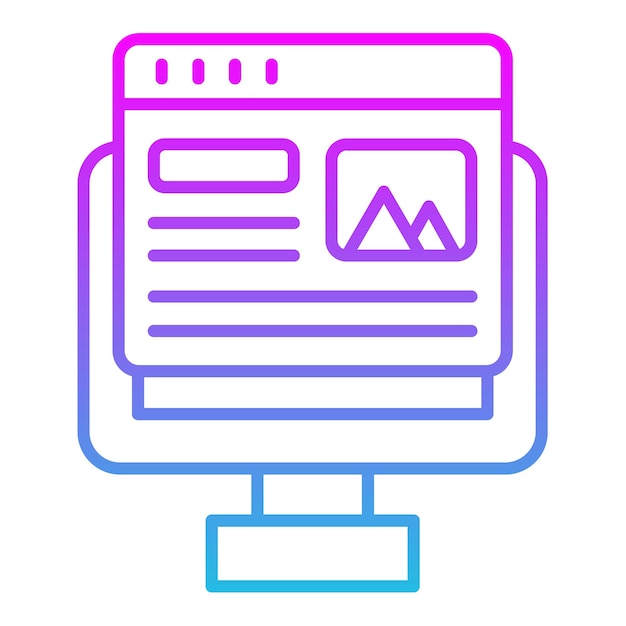 una imagen azul y rosa de una pantalla de computadora con un logotipo azul y rosa