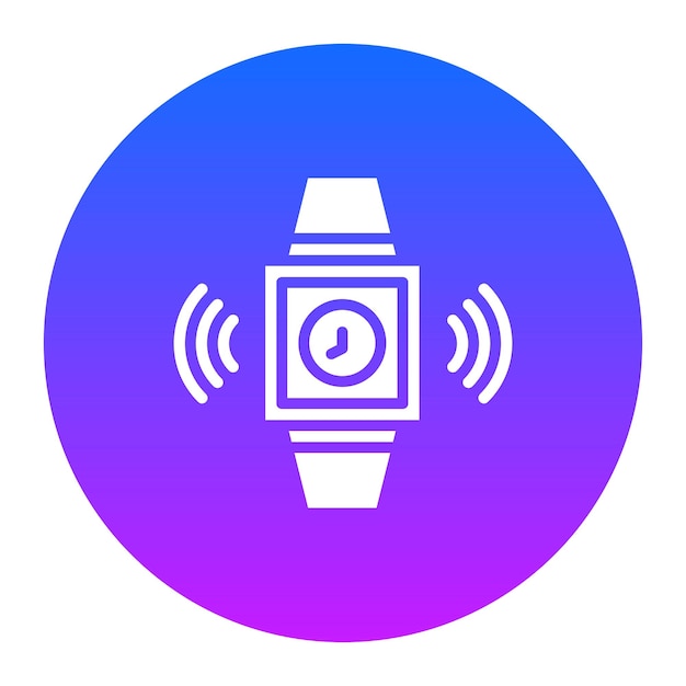 una imagen azul y rosa de un reloj con un fondo azul y púrpura