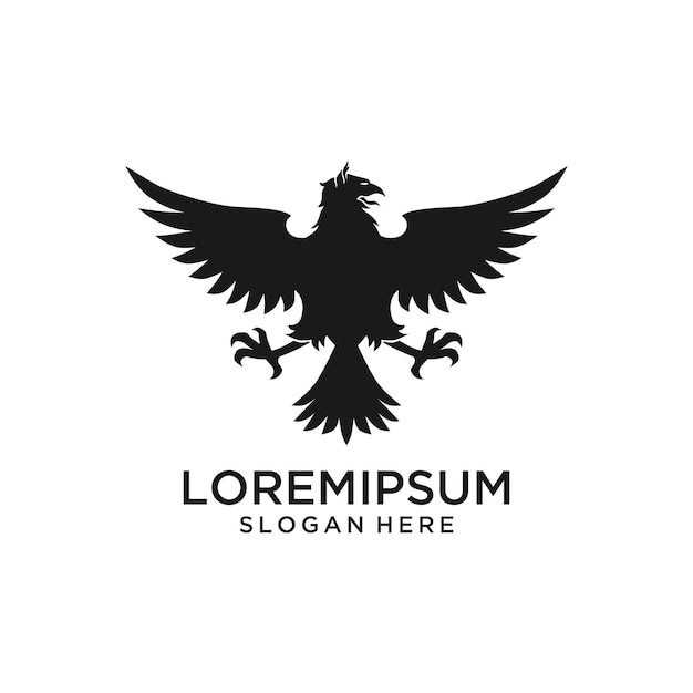 una imagen en blanco y negro de un águila sobre un fondo blanco