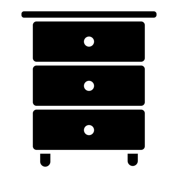 una imagen en blanco y negro de un armario con un cajón debajo de él