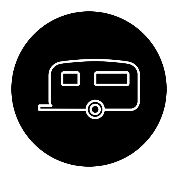 una imagen en blanco y negro de un autobús con un círculo en él