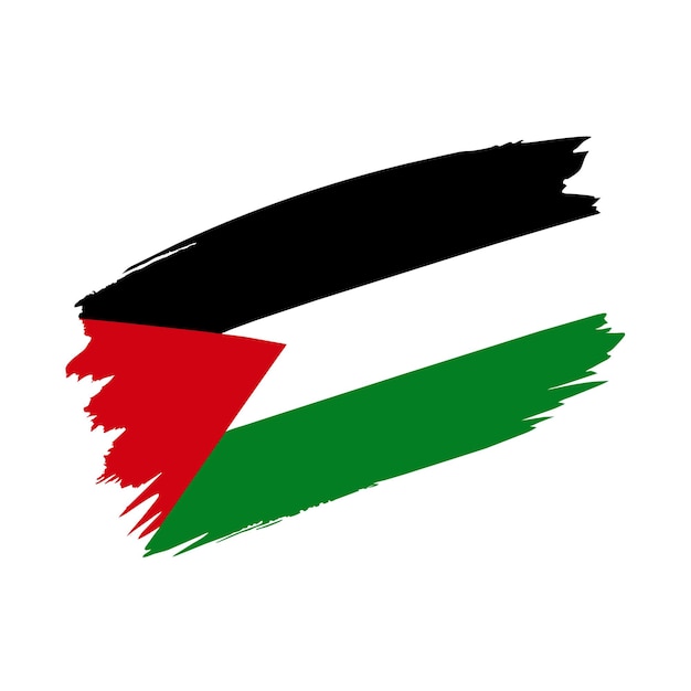una imagen en blanco y negro de la bandera de Palestina Ilustración vectorial de la bandera