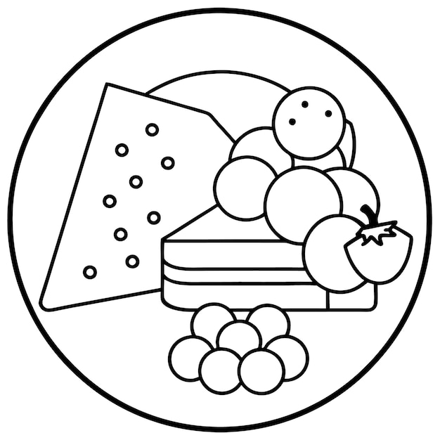 una imagen en blanco y negro de una caja con un ramo de uvas en ella