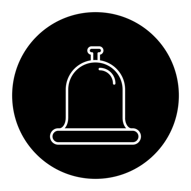 una imagen en blanco y negro de una campana con un fondo blanco