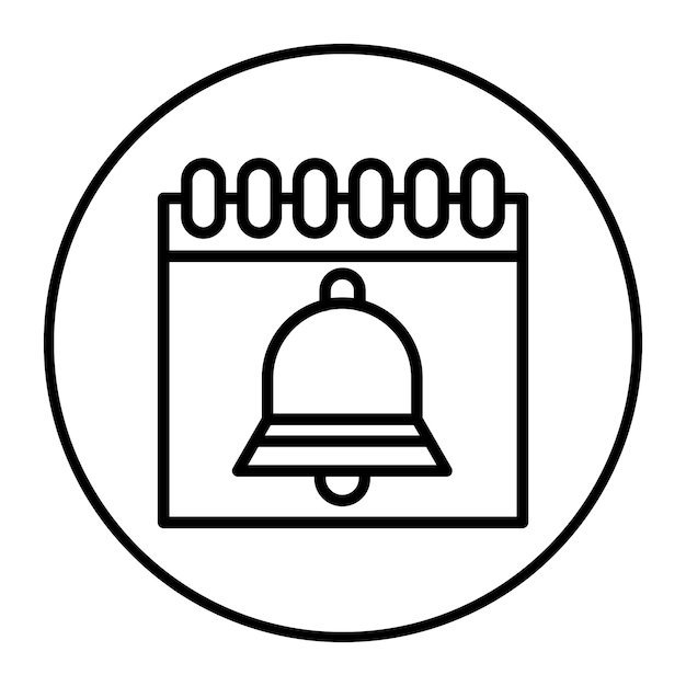 una imagen en blanco y negro de una campana con un fondo blanco