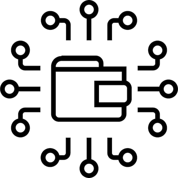 una imagen en blanco y negro de un chip de computadora rodeado de círculos