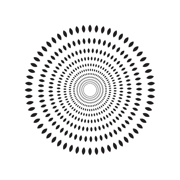 una imagen en blanco y negro de un círculo con círculos en el medio