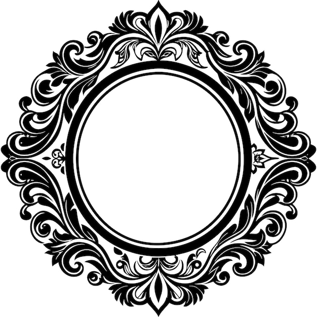 una imagen en blanco y negro de un círculo con un diseño que dice la palabra en él